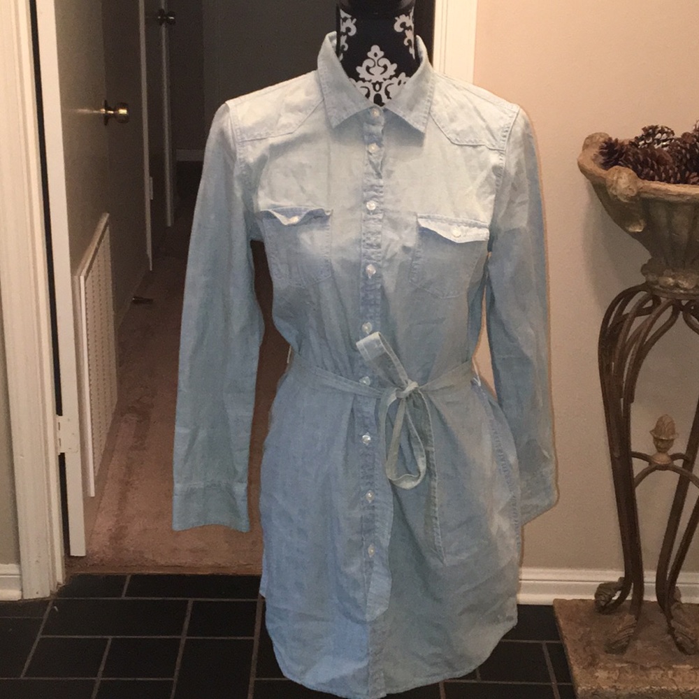American Eagle Denim Shirt Dress